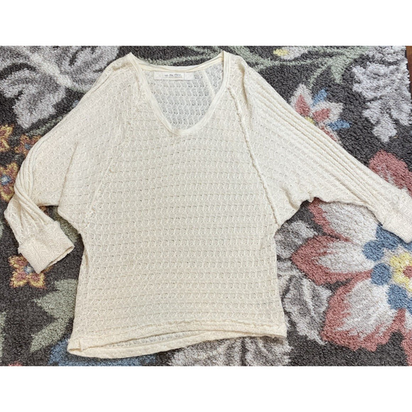 We The Free Sweater Womens Large Thien Hacci Oversized Slouchy Coastal Open Knit - Picture 8 of 8